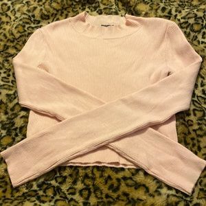 Pink Brandy Melville cropped sweater
